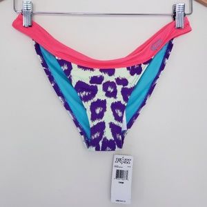 NWT! FOX Overheated Cheetah Print Bikini Bottom Sz L